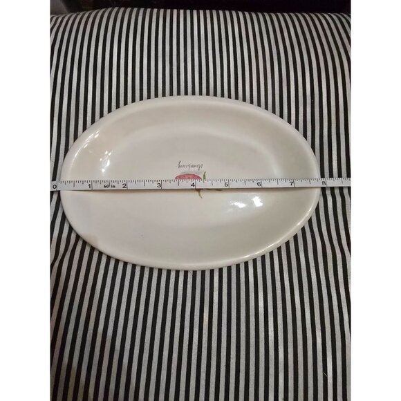 Rae Dunn Artisan Strawberry Icon Oval Plate HTF Farmhouse - Picture 7 of 8